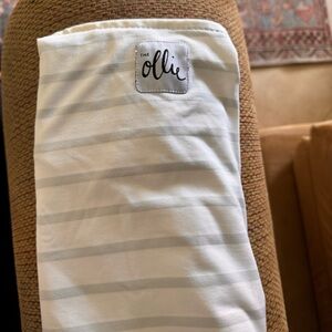 EUC Grey/White Striped Ollie Swaddle